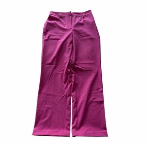 Nicole Miller New York Wmn’s M Mid Rise Straight Leg Dress Pants Pink‎ Colorful